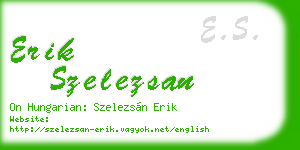 erik szelezsan business card